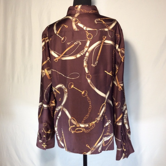 Talbots Red Silk Top - Picture 3 of 5